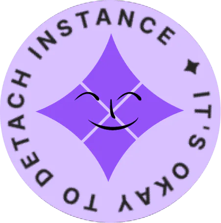 “It’s okay to detach” sticker badge