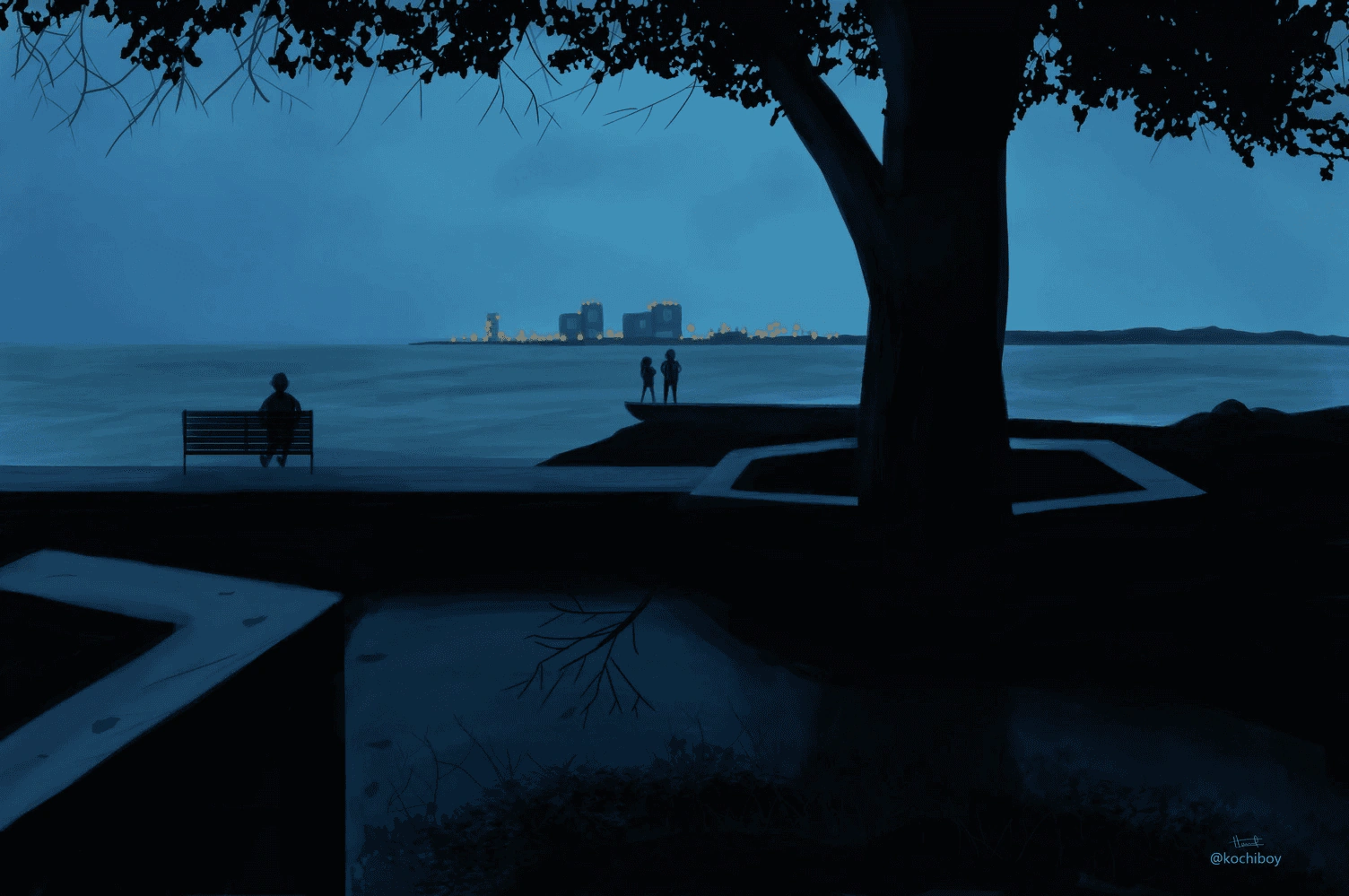 Kochi waterfront at dusk