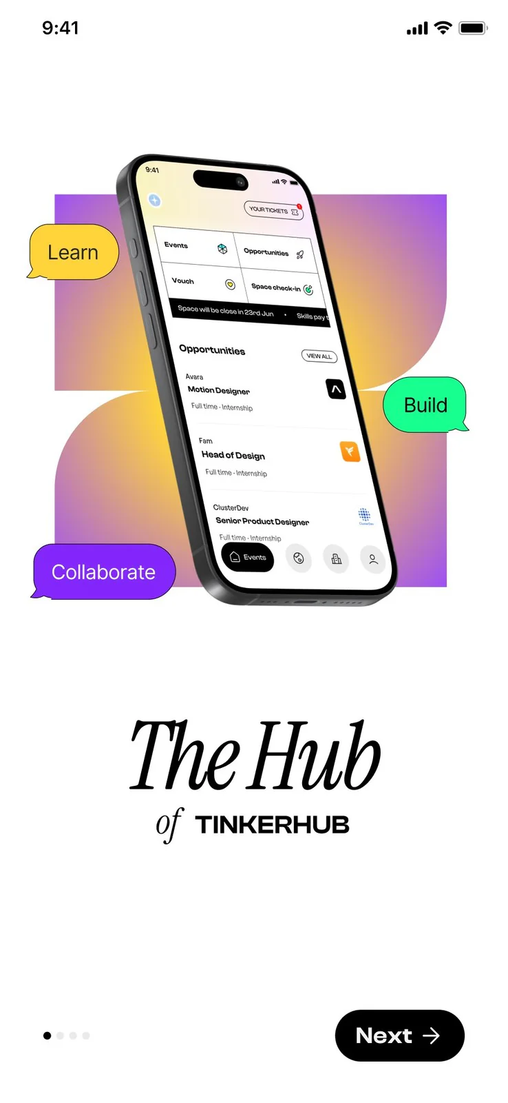 The Hub by TinkerHub splash screen